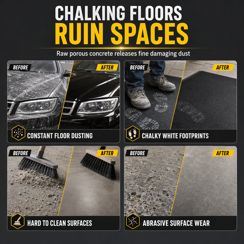 Garage Cement Floor Dusting Hardener – Seal, Harden & Stop Dust for Good 🏠✨
