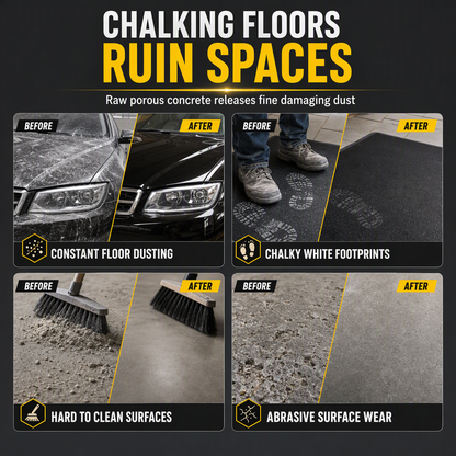 Garage Cement Floor Dusting Hardener – Seal, Harden & Stop Dust for Good 🏠✨