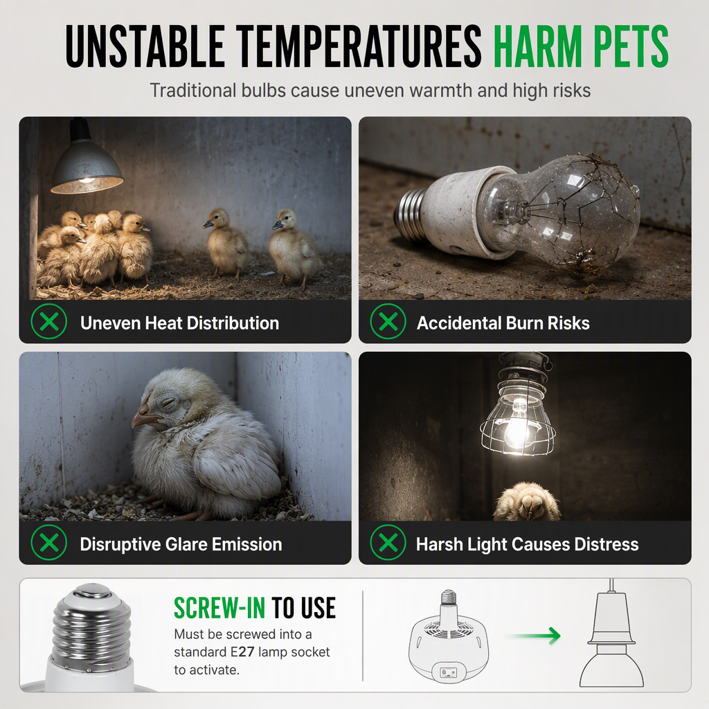 Pet Heat Lamp with Temperature Control