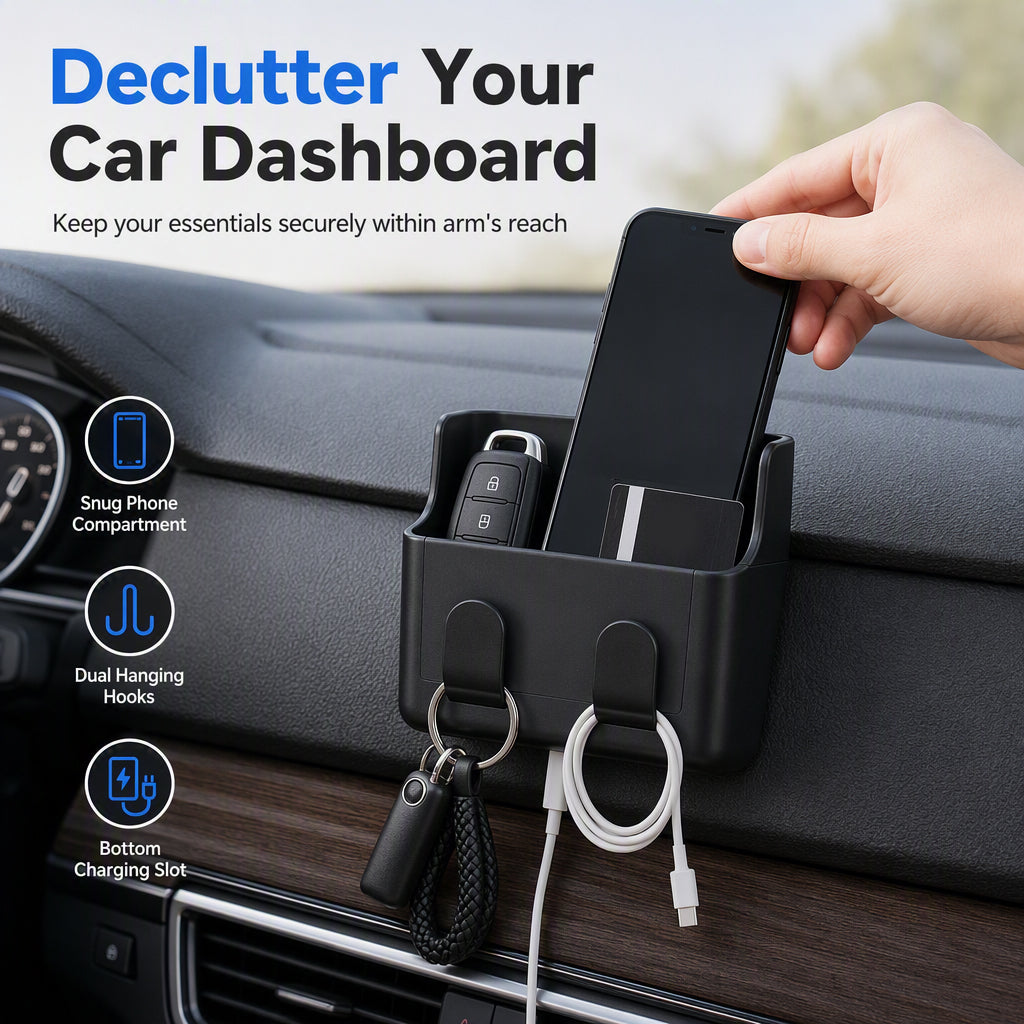 Multifunctional Anti-Slip Car Dashboard Storage Box Organizer