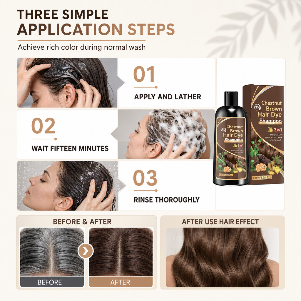 Herbal 3-in-1 Hair Dye Shampoo