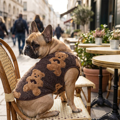 🐻🧶Sleeveless Plush‑Lined Pet Vest | Warmth While Keeping Pet’s Legs Fully Free☁️