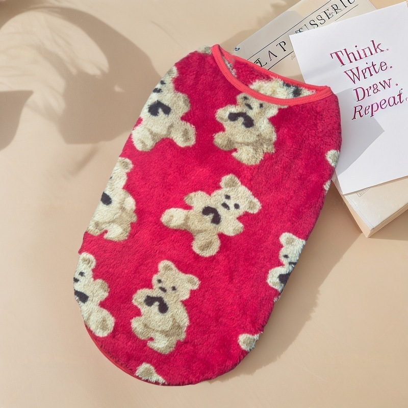 🐻🧶Sleeveless Plush‑Lined Pet Vest | Warmth While Keeping Pet’s Legs Fully Free☁️