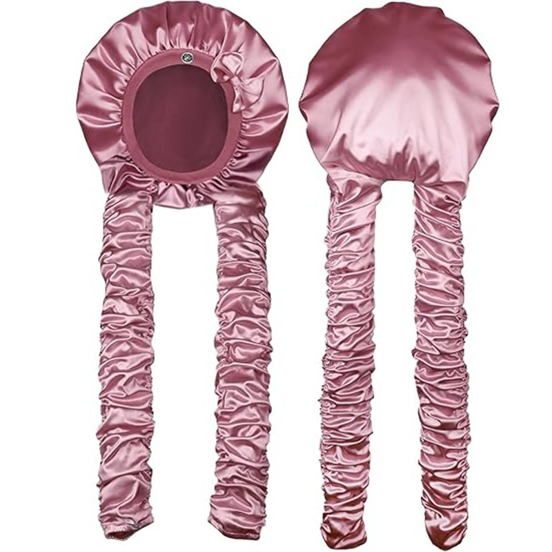 🌙 50% OFF! ✨ Extra-Long Satin Sleep Bonnet – Ultra-Smooth Satin Sleep Surface, Extra-Long Roomy Bonnet Design, Adjustable Tie Loop Closure & Natural Heatless Overnight Curls – 4 Colors 💤