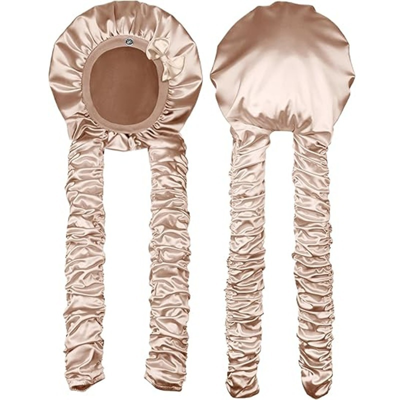🌙 50% OFF! ✨ Extra-Long Satin Sleep Bonnet – Ultra-Smooth Satin Sleep Surface, Extra-Long Roomy Bonnet Design, Adjustable Tie Loop Closure & Natural Heatless Overnight Curls – 4 Colors 💤