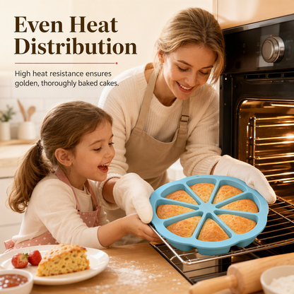 🍰 8-Cavity Triangle Silicone Cake Mold | 23cm