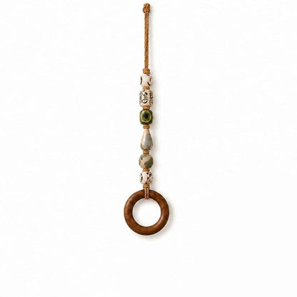 ✨Boho Beaded Towel Hanger with Wooden Ring | Decorative Wall Towel Holder for Bathroom & Kitchen