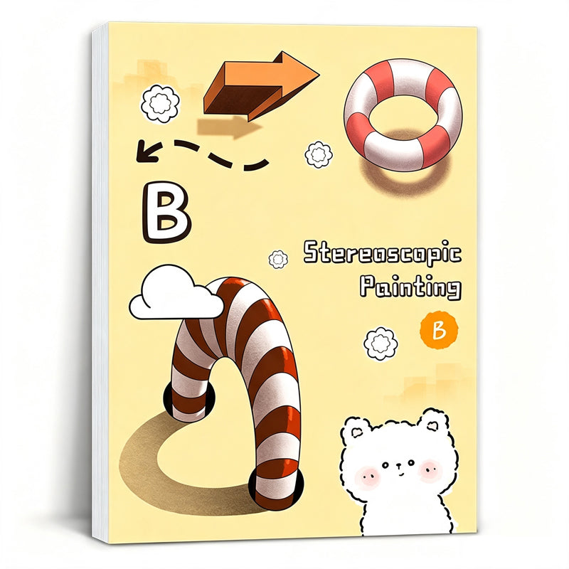 🎨 Kids 3D Tracing Activity Book | 4 Themes
