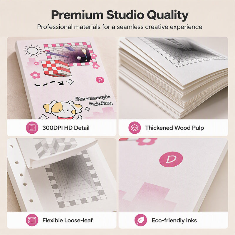 🎨 Kids 3D Tracing Activity Book | 4 Themes