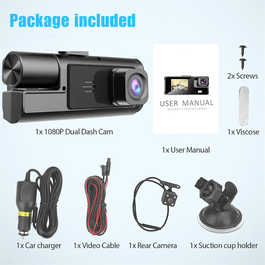 🔥50% Off for a Limited Time🔥!360° Protection for Your Car！1080P Dash Camera for Cars,WiFi version—check anytime！