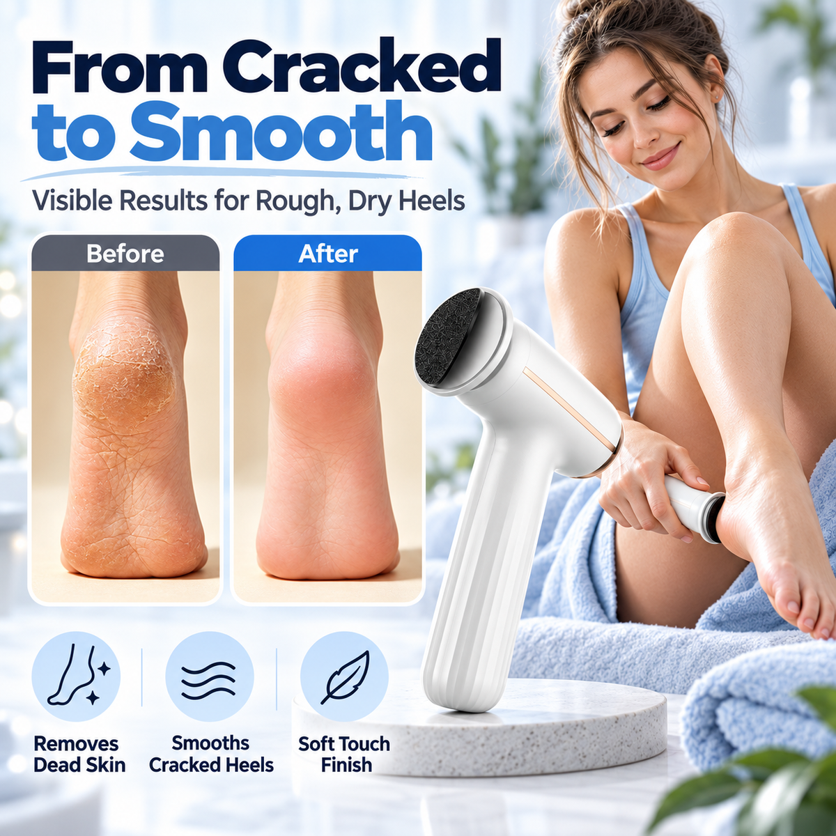 🦶 Rechargeable Electric Foot File for Foot Care