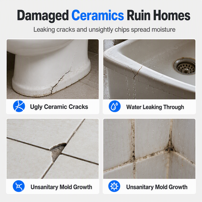 ⏳Time-Limited Special⏰Ceramic Tile Repair Paste – Quick-Drying, Crack & Chip Filler – Waterproof Epoxy for Sinks, Tiles & Marble 🛠️