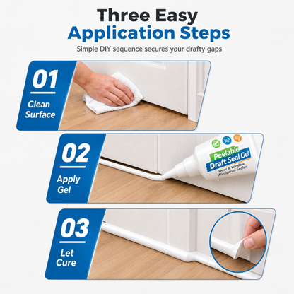 🚪50% OFF NOW! Peelable Door Window Gap Sealant Gel – Removable Windproof Draft Stopper, Waterproof Dustproof Sealer for Home Gap Insulation