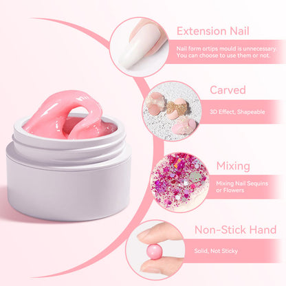 💅 Nail Extension Builder Gel – Strong, Smooth & Easy to Shape