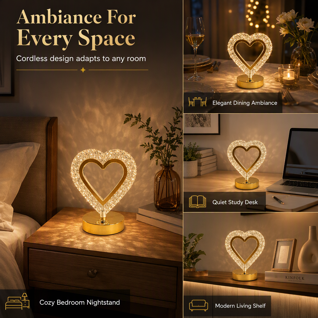 ⏳Time-Limited Special⏰🔮 Crystal Geometric Night Light – Touch Control, 3D Refraction Glow & Rechargeable – Bedroom Atmosphere Lamp 🌙