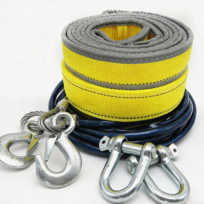 🚗 50% OFF NOW! 🔗 8-Ton Tow Rope – Widened Strap, Reflective Striping & Forged U-Shackle Hooks – For Cars, SUVs & Light Trucks 🛡️