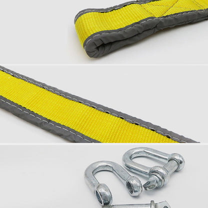 🚗 50% OFF NOW! 🔗 8-Ton Tow Rope – Widened Strap, Reflective Striping & Forged U-Shackle Hooks – For Cars, SUVs & Light Trucks 🛡️