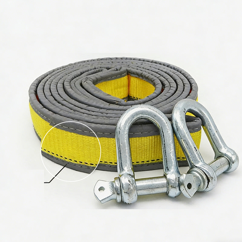🚗 50% OFF NOW! 🔗 8-Ton Tow Rope – Widened Strap, Reflective Striping & Forged U-Shackle Hooks – For Cars, SUVs & Light Trucks 🛡️