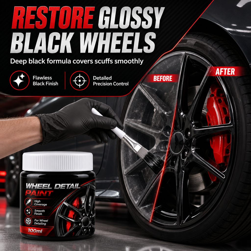 Car Wheel Touch Up with Detail Brush
