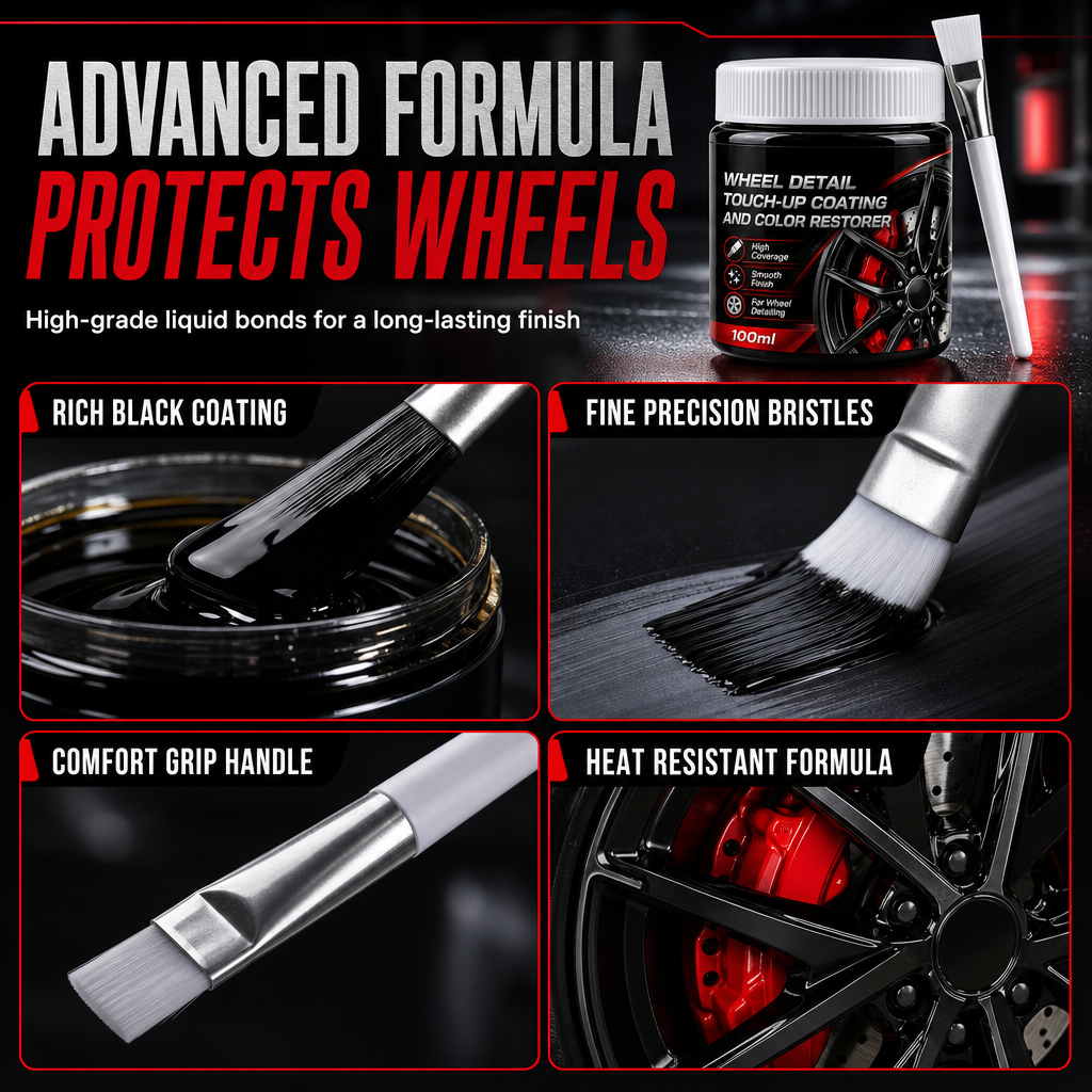 Car Wheel Touch Up with Detail Brush