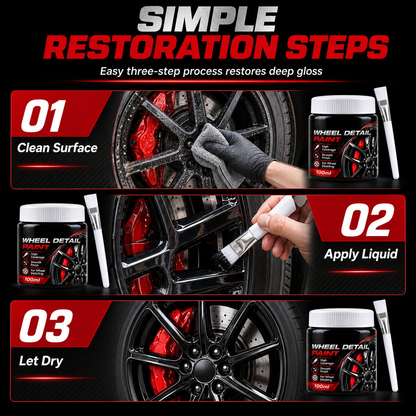 Car Wheel Touch Up with Detail Brush