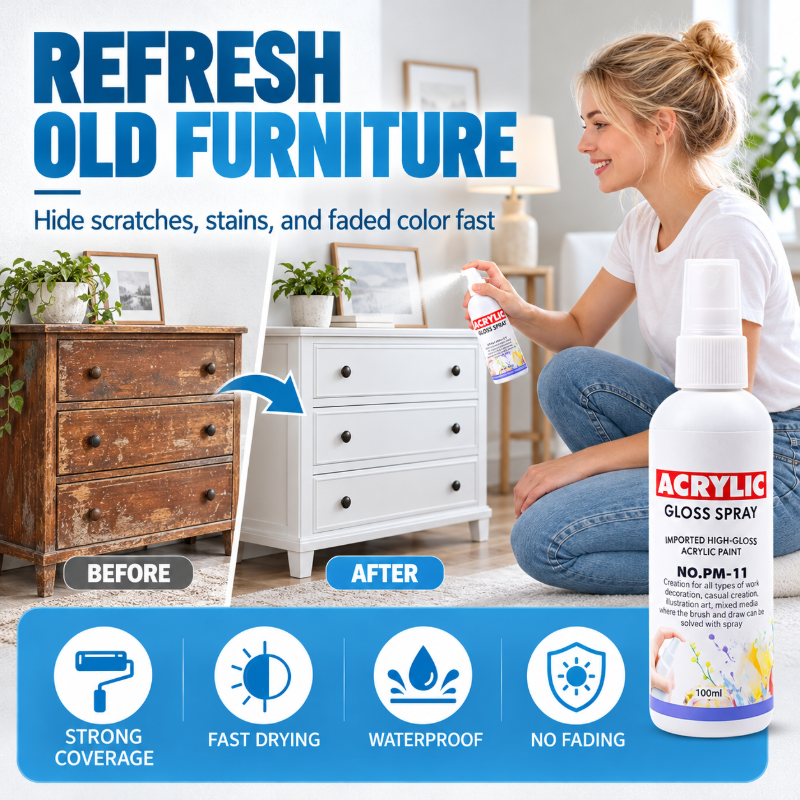Waterproof Quick Drying Acrylic Spray Paint