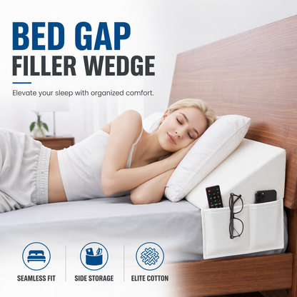 Triangular Headboard Wedge Pillow with Side Pocket