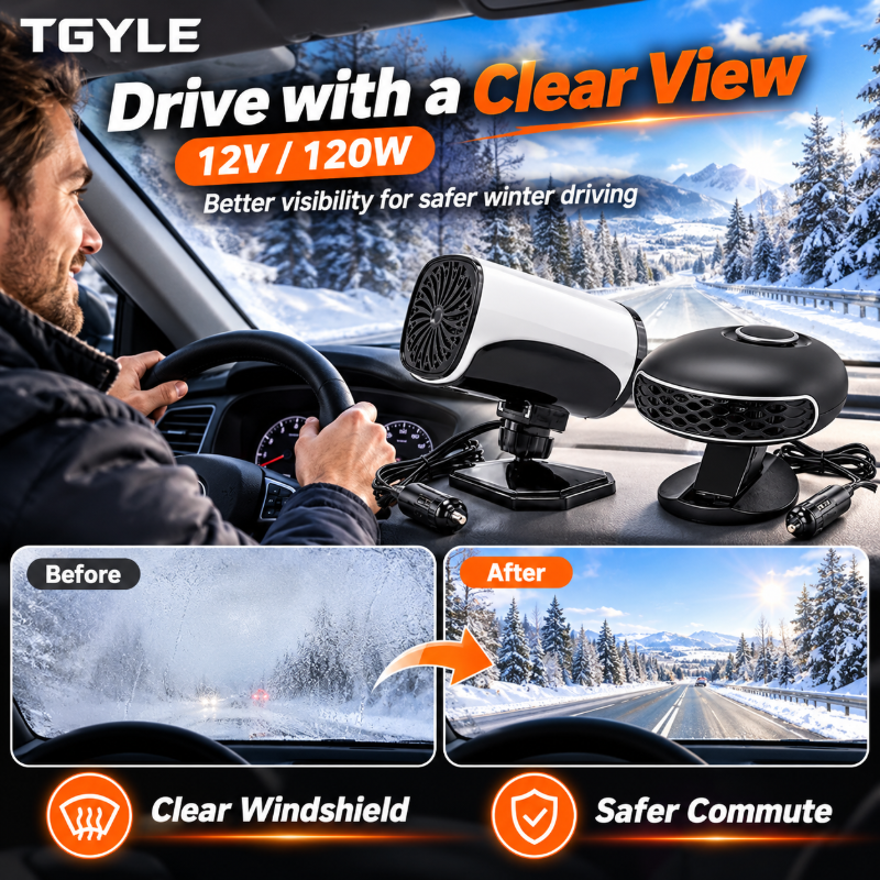🥳2026 HOT SALE🥳💞50K+ SOLD! Portable Car Heater Defroster with 360-Degree Rotating Base
