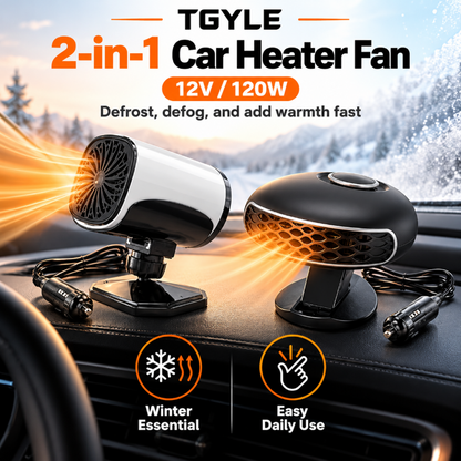🥳2026 HOT SALE🥳💞50K+ SOLD! Portable Car Heater Defroster with 360-Degree Rotating Base