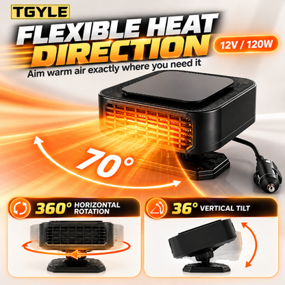 🥳2026 HOT SALE🥳💞50K+ SOLD! Portable Car Heater Defroster with 360-Degree Rotating Base