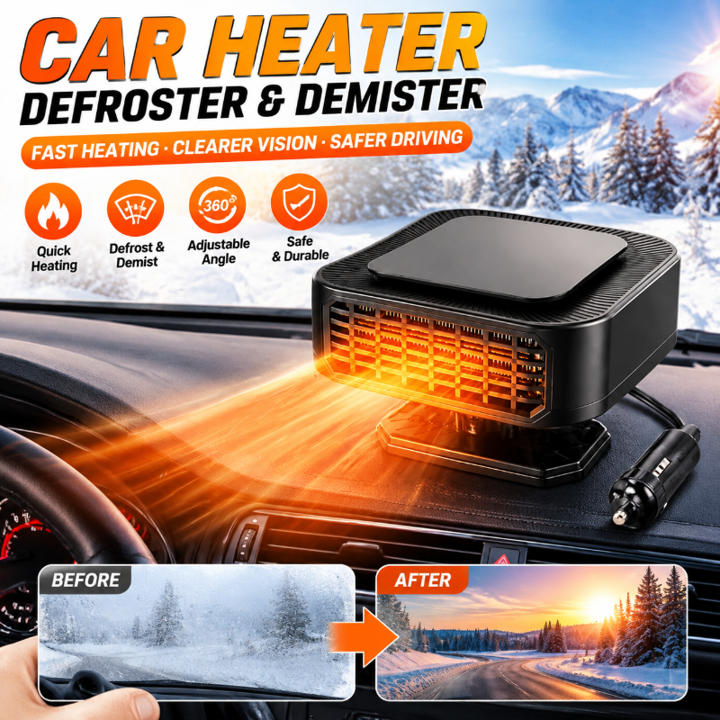 🥳2026 HOT SALE🥳💞50K+ SOLD! Portable Car Heater Defroster with 360-Degree Rotating Base