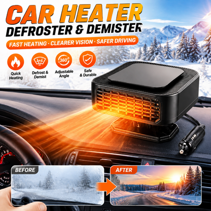 🥳2026 HOT SALE🥳💞50K+ SOLD! Portable Car Heater Defroster with 360-Degree Rotating Base
