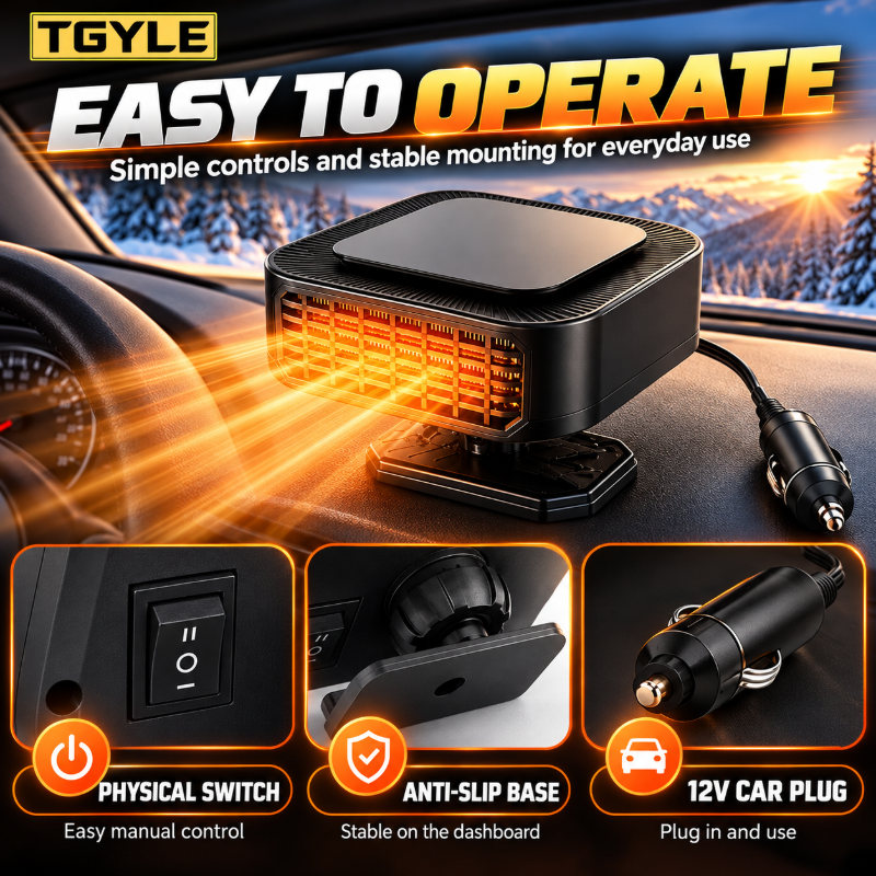 🥳2026 HOT SALE🥳💞50K+ SOLD! Portable Car Heater Defroster with 360-Degree Rotating Base