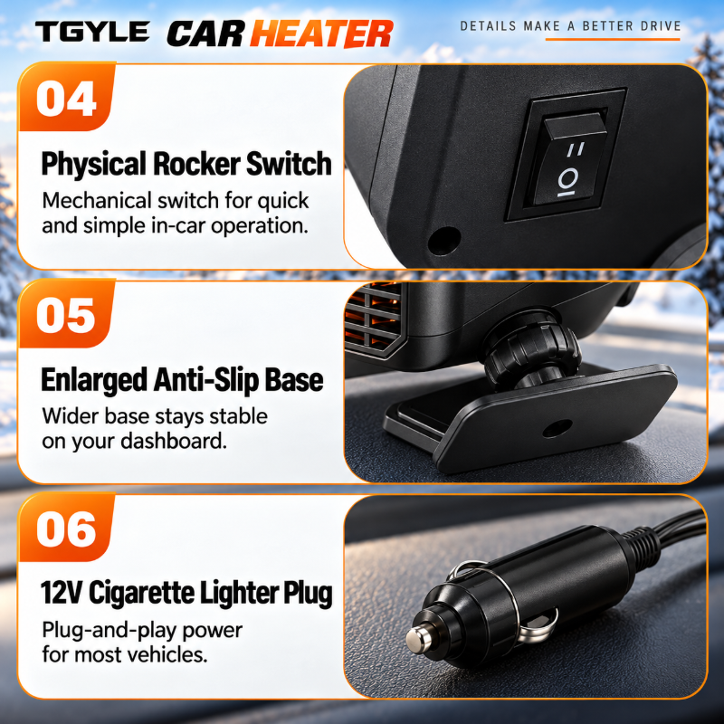 🥳2026 HOT SALE🥳💞50K+ SOLD! Portable Car Heater Defroster with 360-Degree Rotating Base