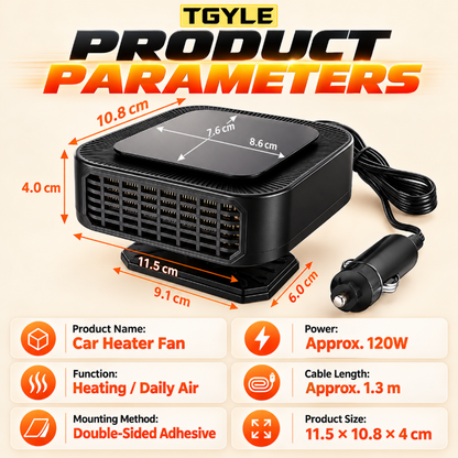 🥳2026 HOT SALE🥳💞50K+ SOLD! Portable Car Heater Defroster with 360-Degree Rotating Base