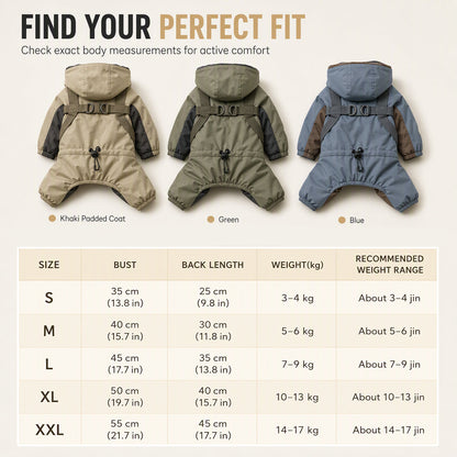 🐾 50% OFF! ✨ Waterproof Fleece-Lined Winter Dog Jacket with Integrated Leash D-Ring ❄️