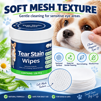 Pet Eye and Tear Stain Cleaning Wipes for Dogs and Cats