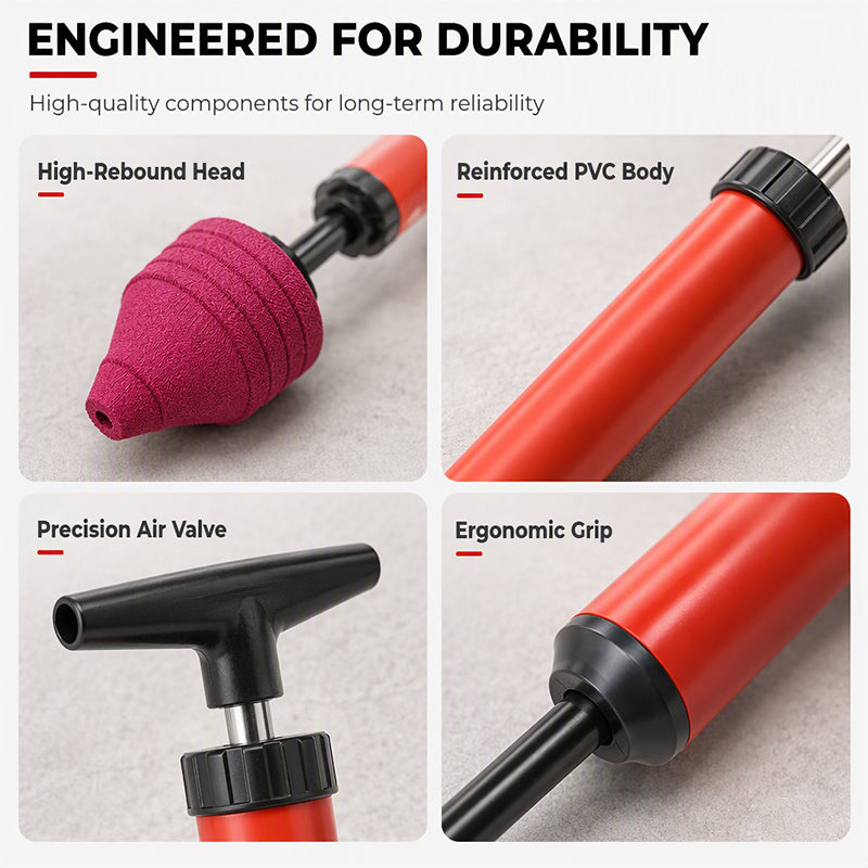 High-Pressure Air Drain Unclogger for Toilets and Pipes