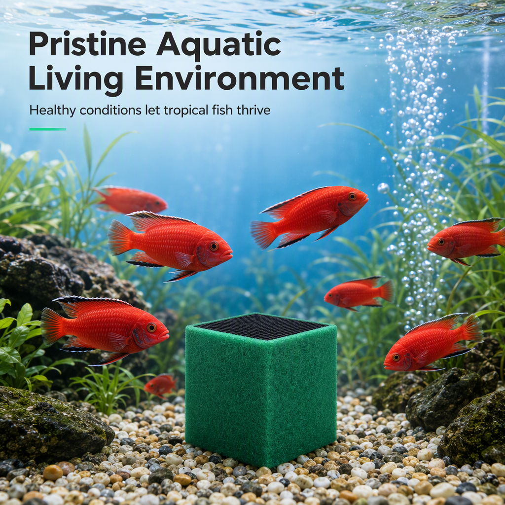 🐟 Activated Carbon Filter Cube for Aquarium Water Purification