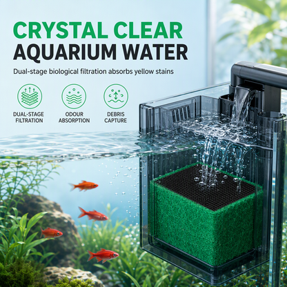 🐟 Activated Carbon Filter Cube for Aquarium Water Purification