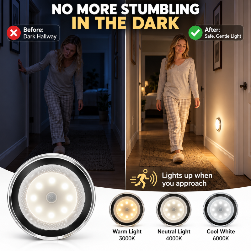 🎁LED Motion Sensor Magnetic Night Light.One charge provides three months of standby battery life.