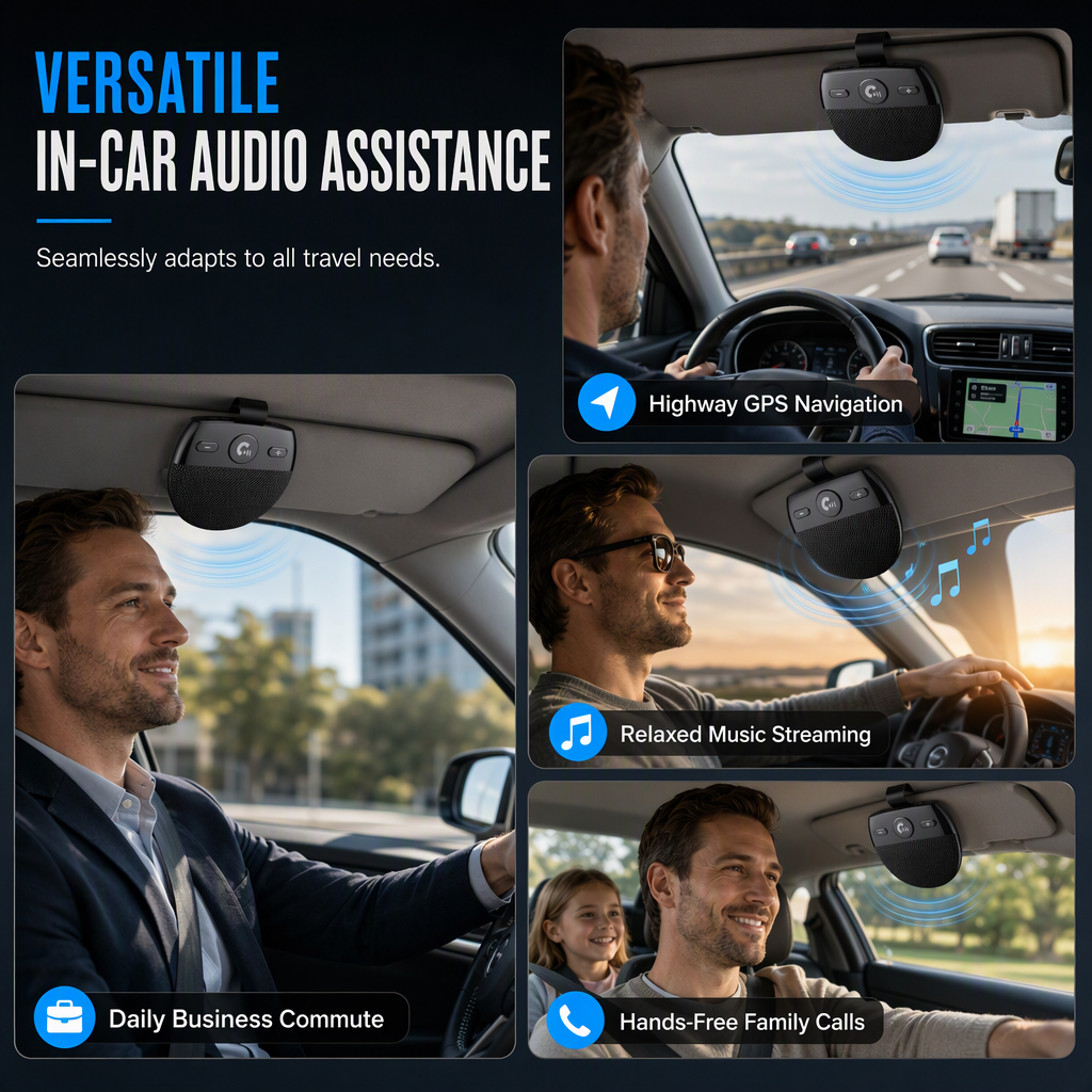 📞🚗 SP11 Car Sun Visor Bluetooth Speakerphone – Hands-Free & Smart Calling ✨