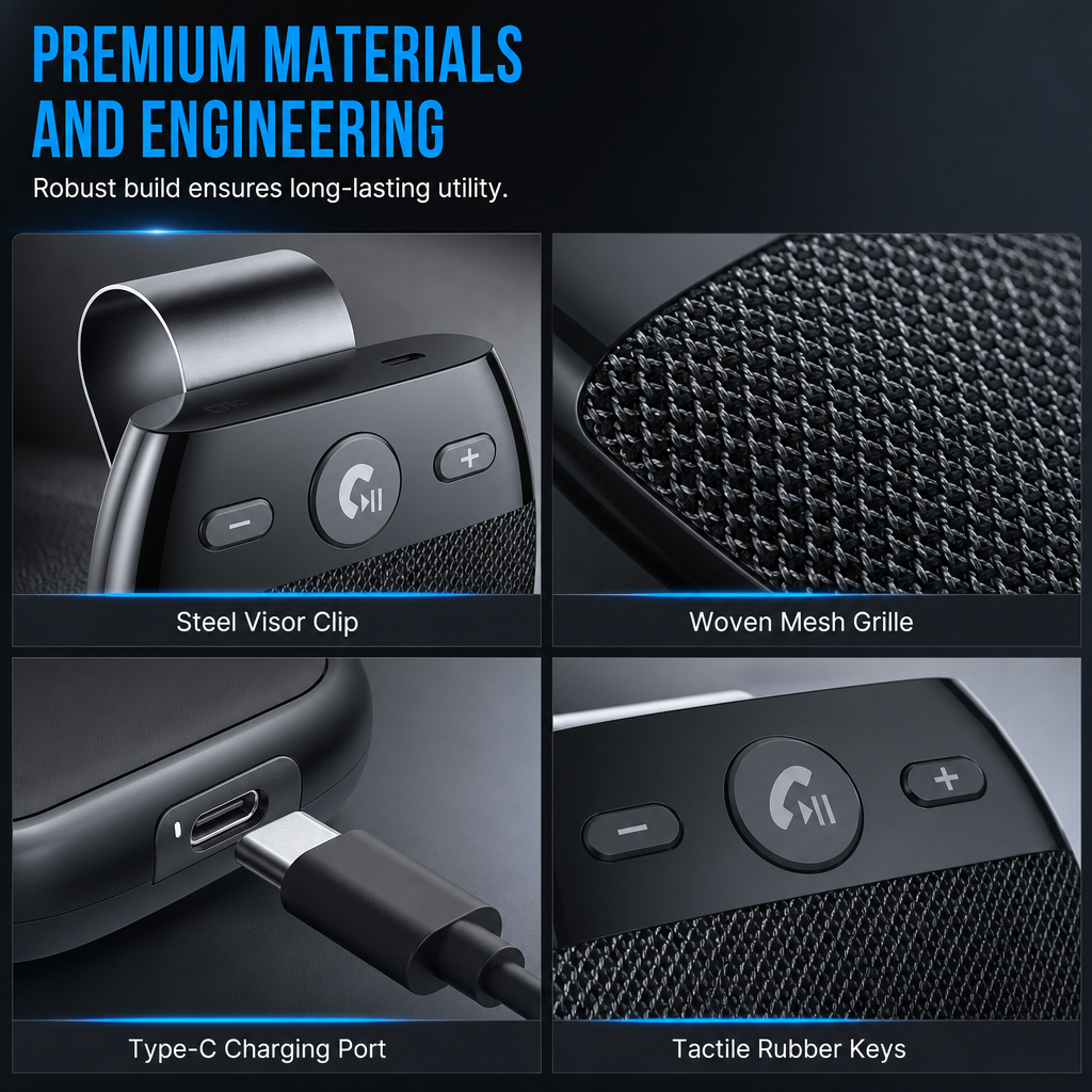 📞🚗 SP11 Car Sun Visor Bluetooth Speakerphone – Hands-Free & Smart Calling ✨