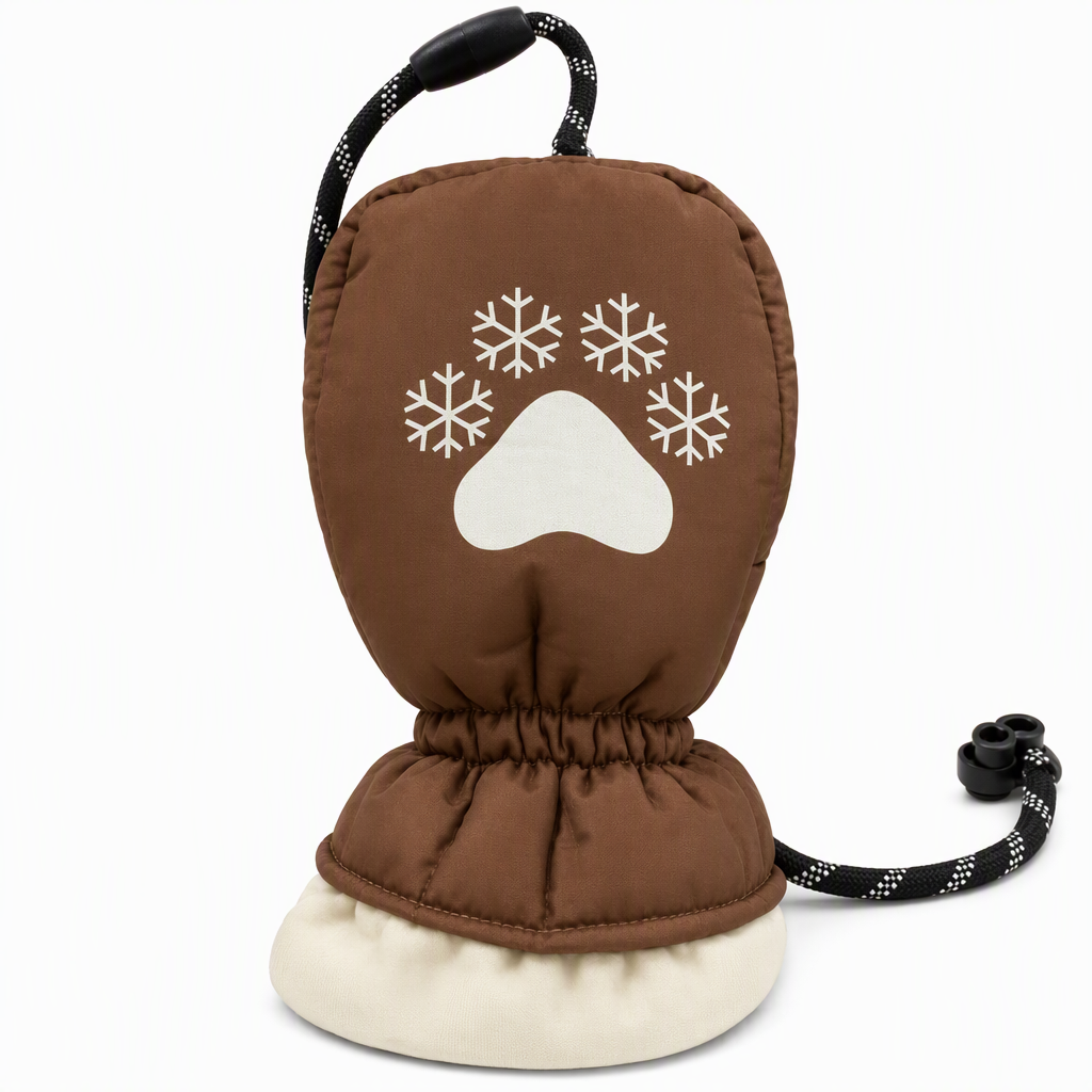 Winter Dog Leash with Integrated Warm Glove for Cold Weather Walking