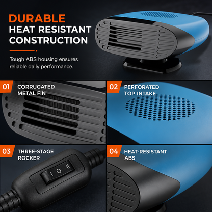 📢📢50% OFF !! ⏰Mini 12V Car and Defroster Fan for Windshield Defogging and Heating🔥