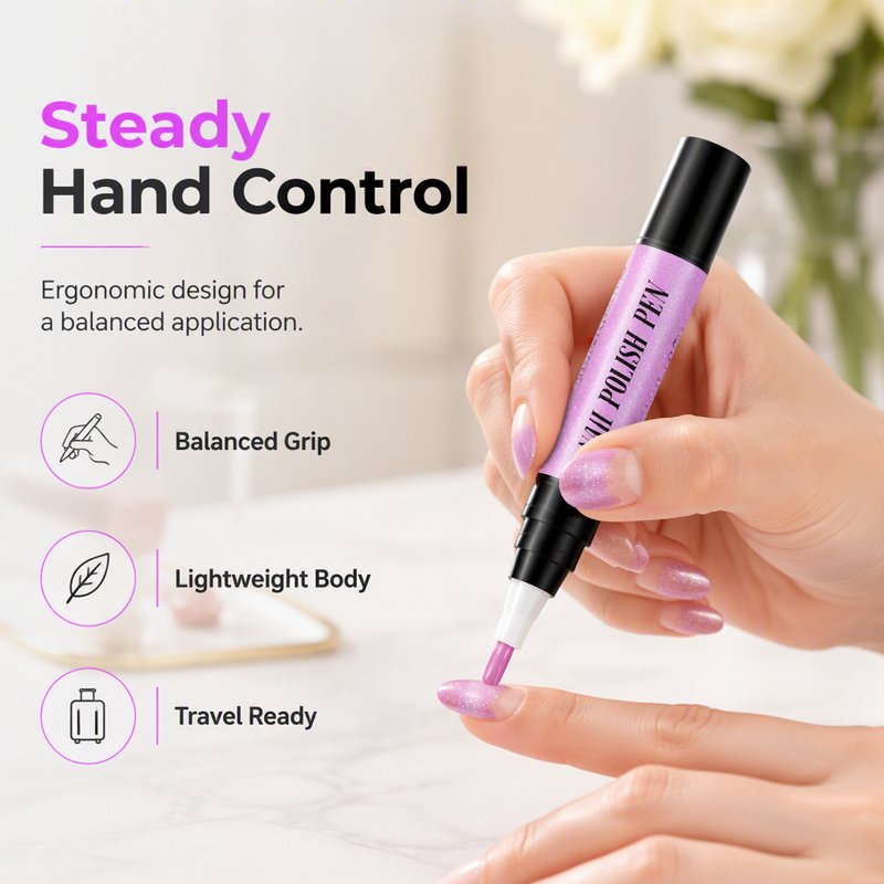 Glitter Cat Eye Nail Polish Pen Set