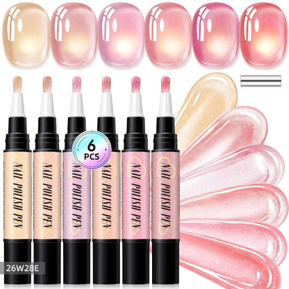 Glitter Cat Eye Nail Polish Pen Set