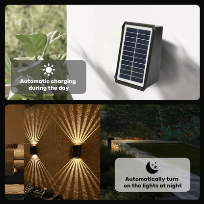 ✨Last Day 49% OFF☀️4 LED Solar Colorful Wall Lights Outdoor Light Waterproof