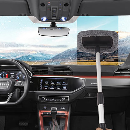 🚗 Expandable Windshield Cleaner Tool – Reusable Microfiber Glass Cleaning Kit