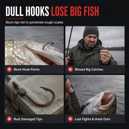 Portable Double Sided Fish Hook Sharpener